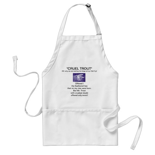Apron "Paarse natte forel" Standaard Schort (Voorkant)