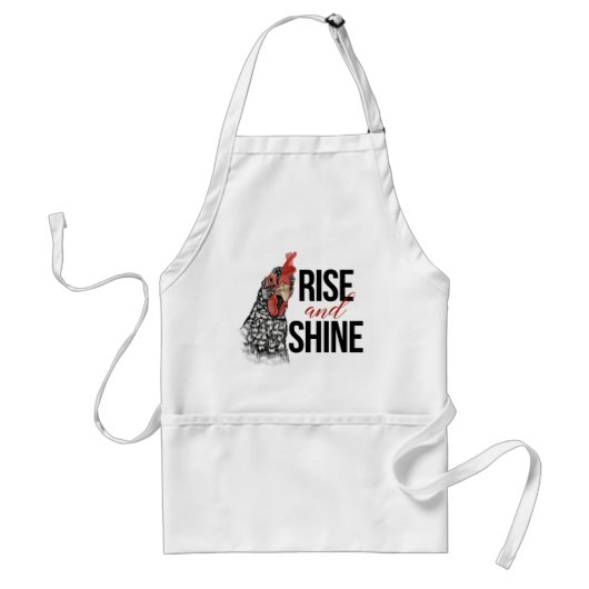 Apron ~ Rise and Shine Chicken Standaard Schort (Voorkant)