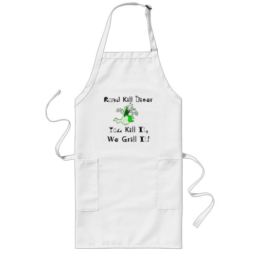 Apron RoadKill Road Kill Funny Critter Expression Lang Schort (Voorkant)