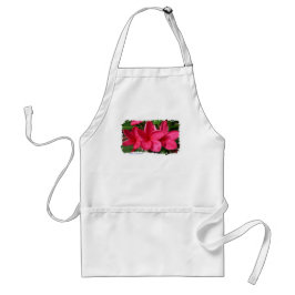 apron - roze plumerias standaard schort