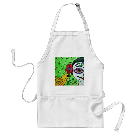Apron "'s Yellow Bird" Dag van de dood Standaard Schort (Voorkant)