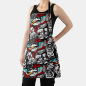 Apron skulls Tattoo Schort (Insitu)