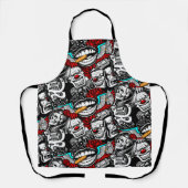 Apron skulls  Tattoo Schort (Voorkant)