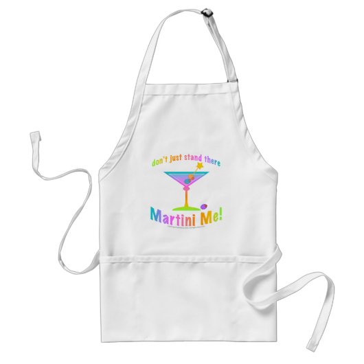 Apron - sta daar niet alleen maar - MARTINI ME! Standaard Schort (Voorkant)