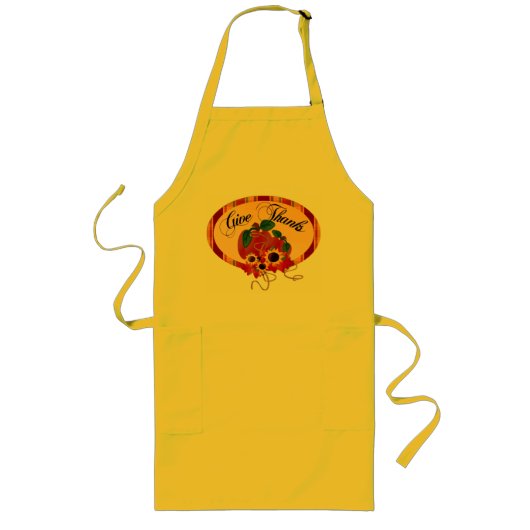 Apron Thanksgiving land Lang Schort (Voorkant)