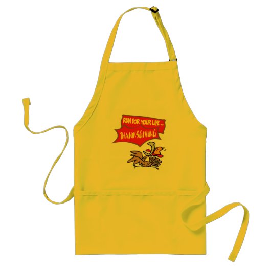Apron - Thanksgiving Turkije Lang Schort (Voorkant)