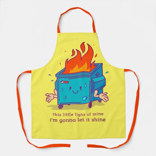 Apron This Little Light: Dumpster Fire  Schort (Voorkant)