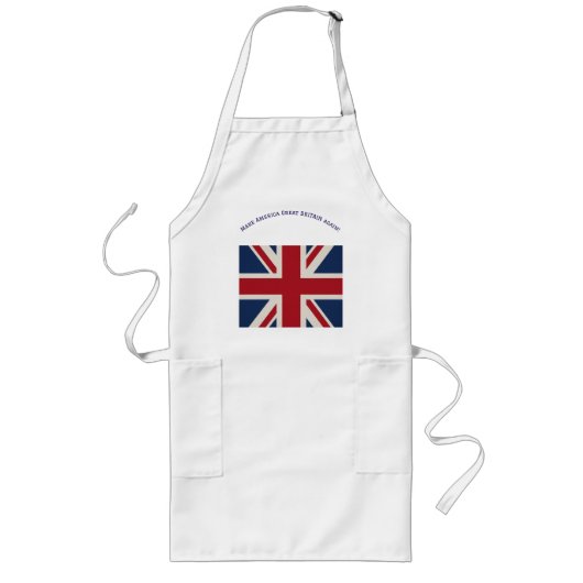 Apron - Union Jack Flag with witty statement... Lang Schort (Voorkant)