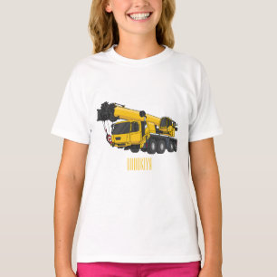 Apron van cartoon van kraanauto's t-shirt