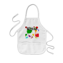 Apron van gepersonaliseerd Kind verven Kinder Schort