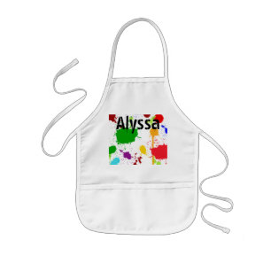 Apron van gepersonaliseerd Kind verven Kinder Schort