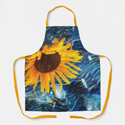 Apron Van Gogh-stijl Sunflower Night Scene Design Schort (Voorkant)
