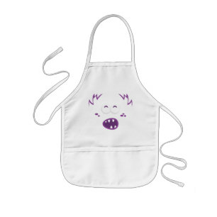 Apron van het Paarse Monster Face Kind Kinder Schort