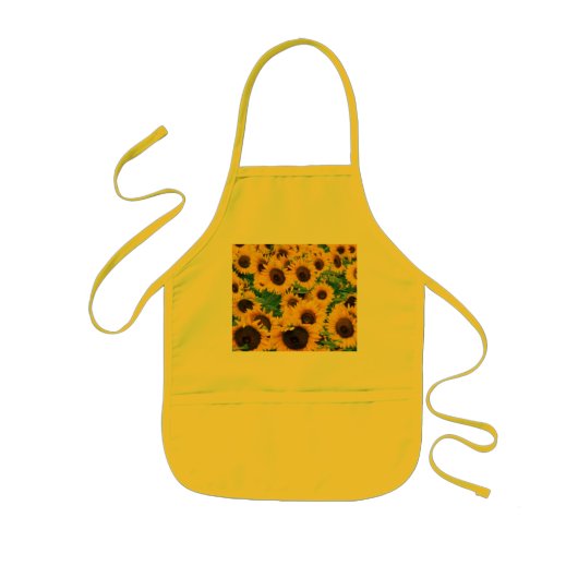 Apron van kind - Zonnebloemen Kinder Schort (Voorkant)