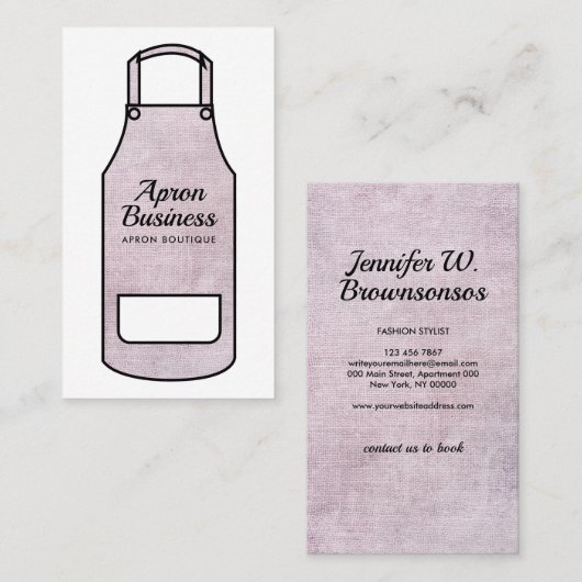 Apron Visitekaartje (Voorkant / Achterkant)