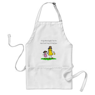 Apron voor aangepaste tekenmerken voor moeder en d standaard schort
