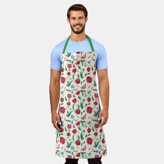 Apron voor appels en papavers schort (Gedragen)