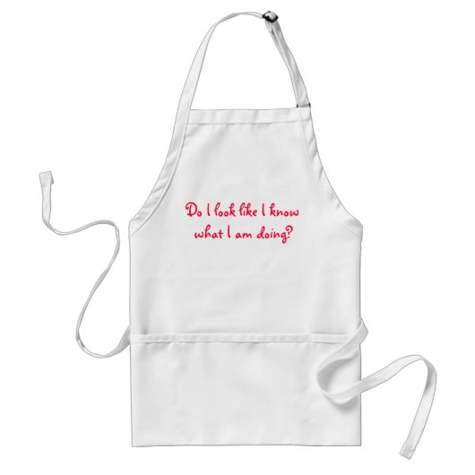 Apron voor de novice chef standaard schort (Voorkant)