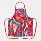 Apron voor rode witte en blauwe verf schort (Voorkant)