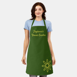 Apron voor tuinbouw, , groen, eenvoudig, je woorde schort