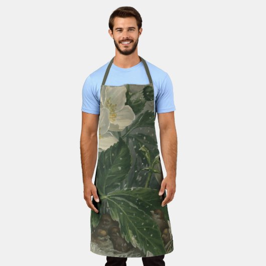 Apron White Garden Flowers Apron for Women   Schort (Gedragen)