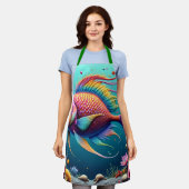 Apron With a Happy Fish Schort (Gedragen)