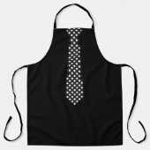 Apron With Polka Dot Tie Black Barbecue Apron Schort (Voorkant)