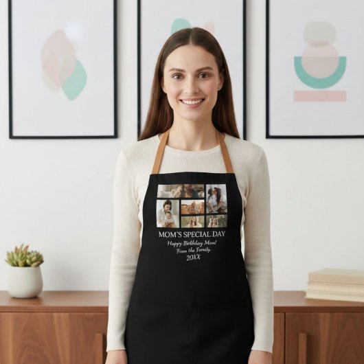 Aprons Birthday Photo Collage, Modern Mother Gift Schort