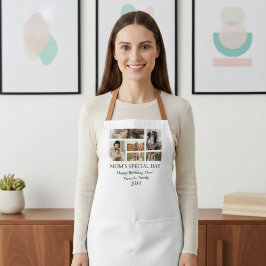 Aprons Birthday Photo Collage, Modern Mother Gift  Schort