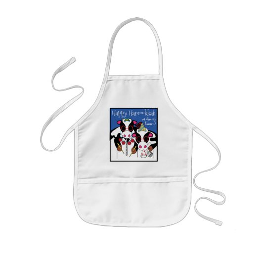 Aprons Children's Happy Hamookkah Kinder Schort (Voorkant)