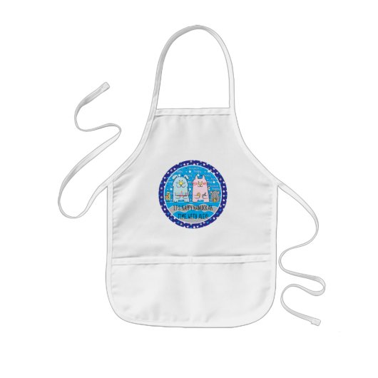 Aprons Children's Mouse en Friends for Hanukkah B Kinder Schort (Voorkant)