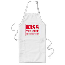 Aprons-Kus de chef-kok, hij verdient het Lang Schort