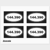 APRS frequentie 144.390 Amateur Ham Radio Rechthoekige Sticker (Vel)