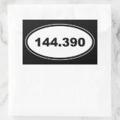 APRS frequentie 144.390 Amateur Ham Radio Rechthoekige Sticker (Tas)