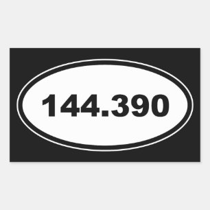APRS frequentie 144.390 Amateur Ham Radio Rechthoekige Sticker