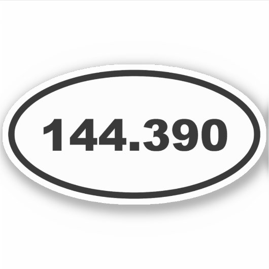 APRS frequentie 144.390 Amateur Ham Radio Sticker (Voorkant)