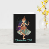 Apsara Dancing Cambodjaanse Dans Khmer Koningin Ca Kaart (Gele Bloem)