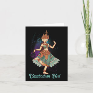 Apsara Dancing Cambodjaanse Dans Khmer Koningin Ca Kaart