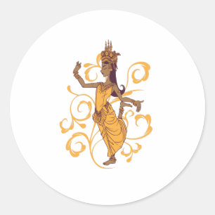 Apsara-danseres Ronde Sticker