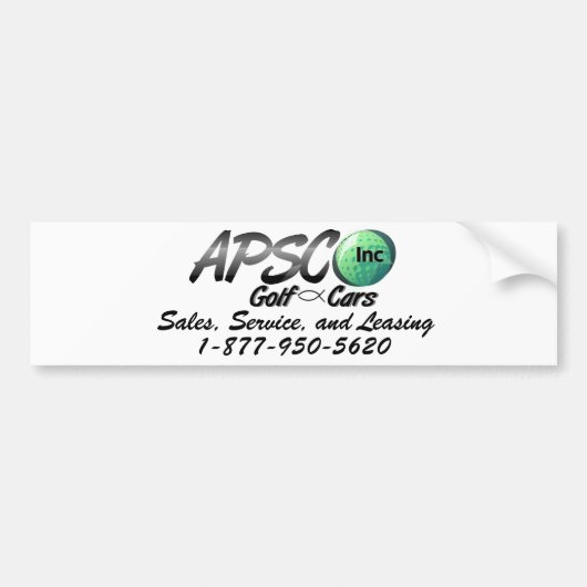 APSCO, Inc. Bumpersticker (Voorkant)