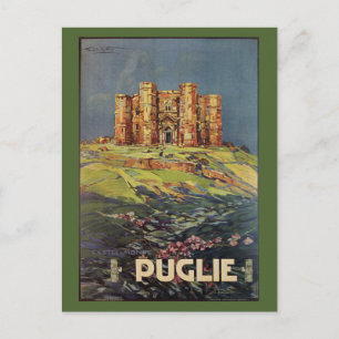 Apulia Castle del Monte,  Italiaans reisbureau Briefkaart