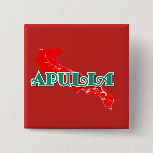 Apulië Vierkante Button 5,1 Cm (Voorkant)