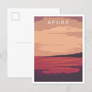 Apure Venezuela Art Vintage Travel Illustratie Briefkaart
