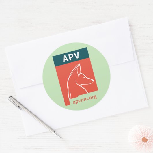 APV-stickers Ronde Sticker (Envelop)