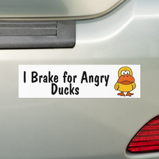 AQ- Angry Duck Bumpersticker (Op auto)