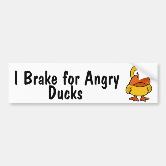 AQ- Angry Duck Bumpersticker (Voorkant)