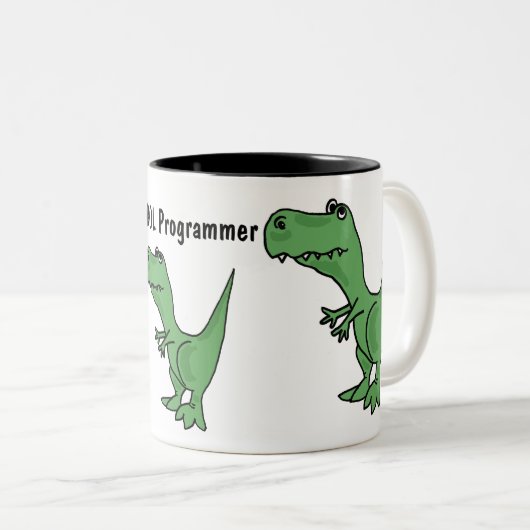 AQ- COBOL Programmer Dinosaur Mok (Voorkant rechts)