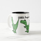 AQ- COBOL Programmer Dinosaur Mok (Voorkant links)