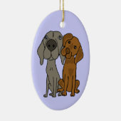 AQ- Weimaraner and Pointer Ornament (Rechts)