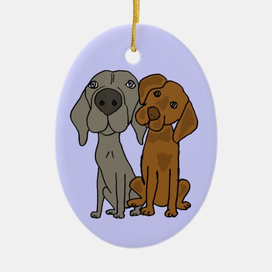 AQ- Weimaraner and Pointer Ornament (Voorkant)